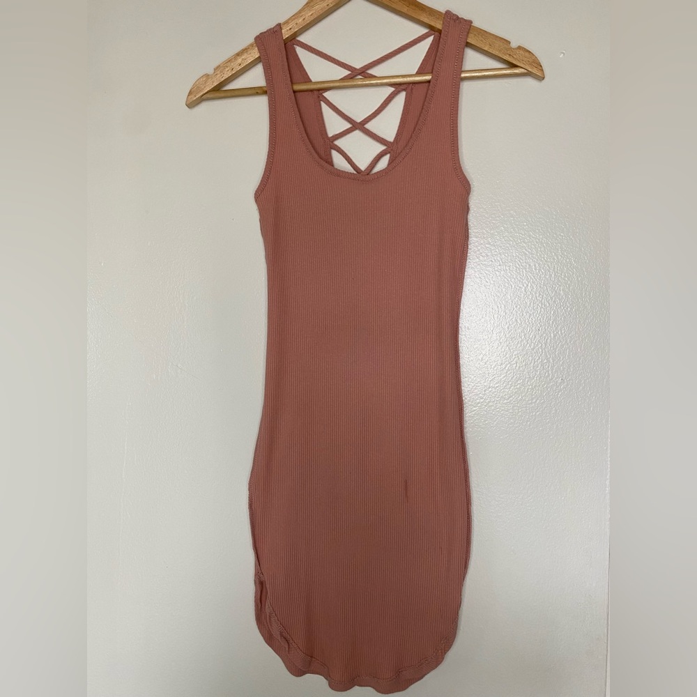 Ambiance Midi Tight Dress Size Small Blush Pink